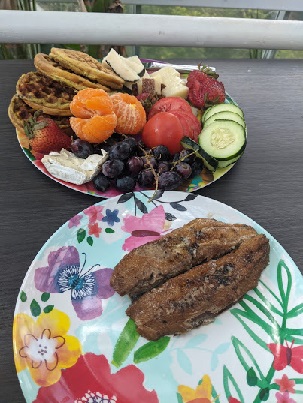 charcuterie for lunch in the rain forest