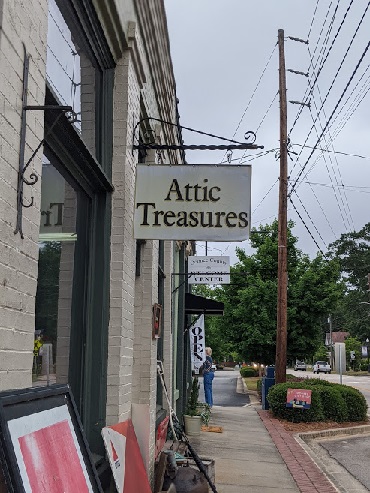 Attic Treasjures. That's Joann in the back