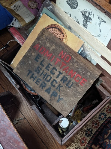 electroshock sign in Attic Treasures