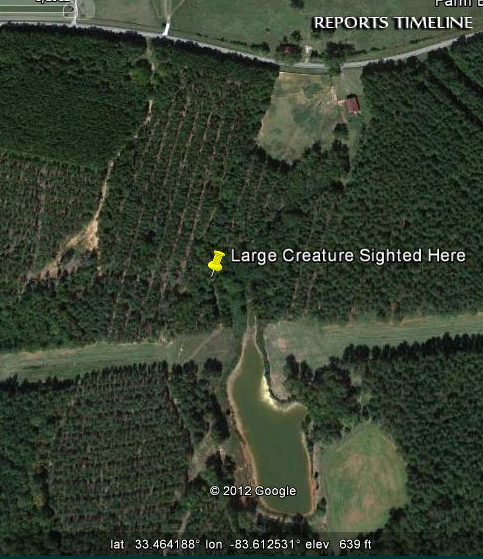Bigfoot Sighting location in Jasper County